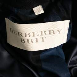 Burberry Brit Black Wool Double Breasted Coat S