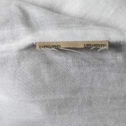 Pre Owned Burberry Brit Off White Checked Cotton Sleeveless Belted Shirt Dress S