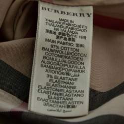 Burberry Brit Beige Nova Check Cotton Button Front Shirt XS