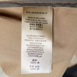 Burberry Brit Orange Checked Cotton Gathered Button Front Blouse M 