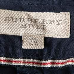 Burberry Brit Navy Blue Cotton Knee-Length Shorts S  