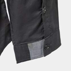 Burberry Brit Grey Novacheck Cotton Button Front Shirt M