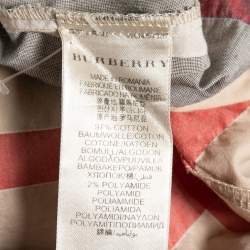 Pre Owned Burberry Brit Beige Novacheck Cotton Button Front Shirt L