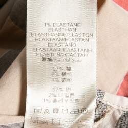 Pre Owned Burberry Brit Beige Novacheck Cotton Button Front Shirt L