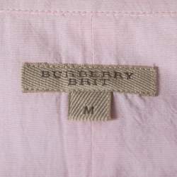 Pre Owned Burberry Brit Pink Cotton Button Front Shirt M
