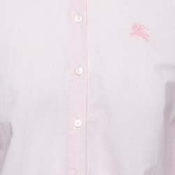 Pre Owned Burberry Brit Pink Cotton Button Front Shirt M
