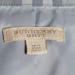 Pre Owned Burberry Brit Grey Nova Check Cotton Belted Mini Dress M