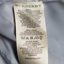 Pre Owned Burberry Brit Grey Nova Check Cotton Belted Mini Dress M