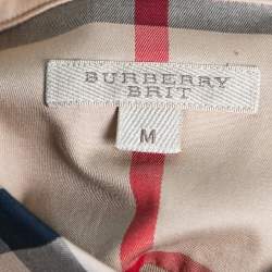 Burberry Brit Beige Nova Check Cotton Long-Sleeve Shirt M 