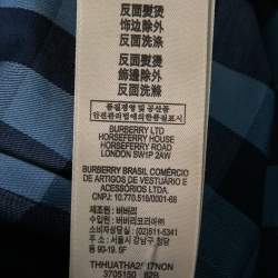 مملوكة مسبقًا Burberry Brit Blue Nova Check Cotton Long-Sleeve Shirt M