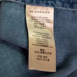 Burberry Brit Blue Lightweight Denim Button Front Shirt M