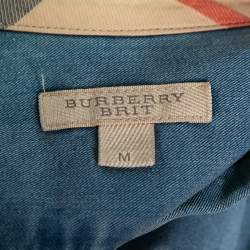 Burberry Brit Blue Lightweight Denim Button Front Shirt M