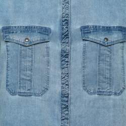 Burberry Brit Blue Lightweight Denim Button Front Shirt M