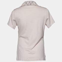 Burberry Brit Light Pink Cotton Checked Collar Polo T-Shirt M