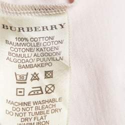 Burberry Brit Light Pink Cotton Checked Collar Polo T-Shirt M