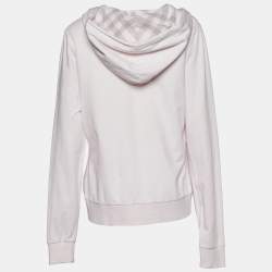 Pre Owned Burberry Brit Pink Cotton Hooded Sweatshirt XL