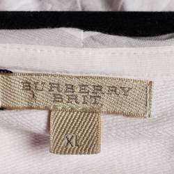 Pre Owned Burberry Brit Pink Cotton Hooded Sweatshirt XL