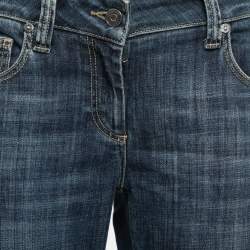 Pre Owned Burberry Brit Blue Denim Flare Leg Windsor Jeans Waist 29"
