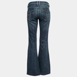 Pre Owned Burberry Brit Blue Denim Flare Leg Windsor Jeans Waist 29"