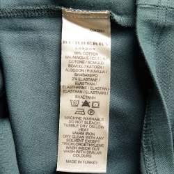 Pre Owned Burberry Brit Dark Green Cotton Pique Polo T-Shirt S