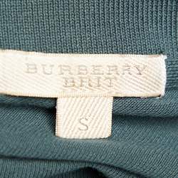 Pre Owned Burberry Brit Dark Green Cotton Pique Polo T-Shirt S