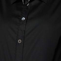 Pre Owned Burberry Brit Black Stretch Cotton Long Sleeve Shirt S