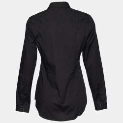Pre Owned Burberry Brit Black Stretch Cotton Long Sleeve Shirt S