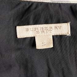 Pre Owned Burberry Brit Black Stretch Cotton Long Sleeve Shirt S