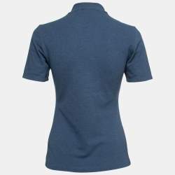 مملوكة مسبقًا Burberry Brit Blue Cotton Pique Polo T-Shirt XS