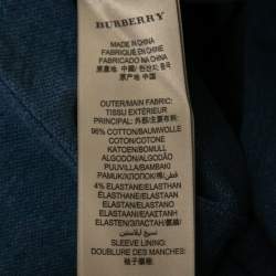 مملوكة مسبقًا Burberry Brit Blue Cotton Pique Polo T-Shirt XS