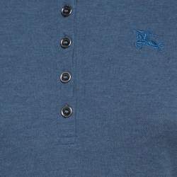 مملوكة مسبقًا Burberry Brit Blue Cotton Pique Polo T-Shirt XS