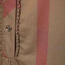 Burberry Brit Brown Novacheck Cotton Button Front Shirt S