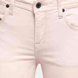 Pre Owned Burberry Brit Pink Cotton Bayswatcher Slim Fit Pants M Waist 28"