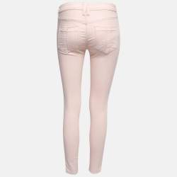 Pre Owned Burberry Brit Pink Cotton Bayswatcher Slim Fit Pants M Waist 28"