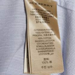 Pre Owned Burberry Brit Blue Striped Cotton Dolman Sleeve Shirt XL