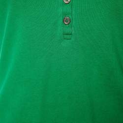 Pre Owned Burberry Brit Green Cotton Knit Polo T-Shirt M