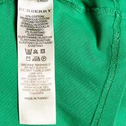 Pre Owned Burberry Brit Green Cotton Knit Polo T-Shirt M
