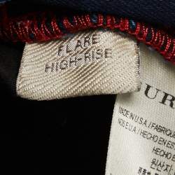Pre Owned Burberry Brit Blue Stretch Denim Flared Jeans S Waist 26"