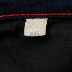 Pre Owned Burberry Brit Blue Stretch Denim Flared Jeans S Waist 26"