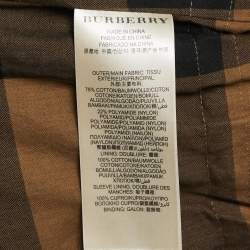 Pre Owned Burberry Brit Olive Green Studded Zip-Up Jacket XS