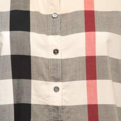 Burberry Brit Beige Nova Check Patterned Cotton Shirt XL