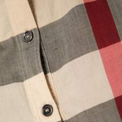 Burberry Brit Beige Nova Check Patterned Cotton Shirt XL