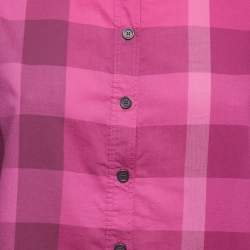 Pre Owned Burberry Brit Pink Nova Check Patterned Shirt M