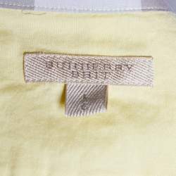مملوكة مسبقًا Burberry Brit Yellow Nova Check Cotton placket Detail Shirt L