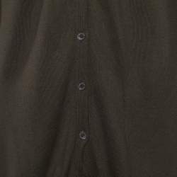 Pre Owned Burberry Brit Olive Green Cotton Knit Button Front Cardigan XL