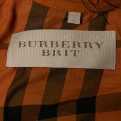 Burberry Brit Amber Orange Wool Biker Jacket S