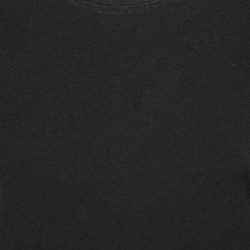 مملوكة مسبقًا Burberry Brit Black Stretch Cotton Nova Check Trim Round Neck T-Shirt M