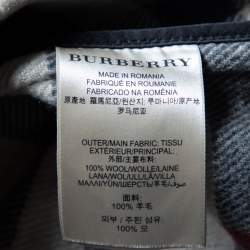 Pre Owned Burberry Brit Black Wool Toggle Duffle Coat M