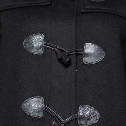Pre Owned Burberry Brit Black Wool Toggle Duffle Coat M