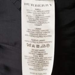 Pre Owned Burberry Brit Black Wool Belted Trench Coat S